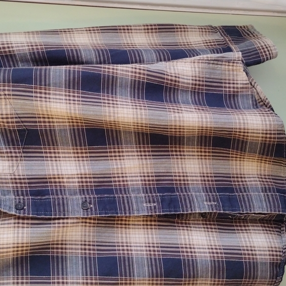Women's G.H. Bass & Co. tan navy lightweight flannel size Small - Picture 4 of 7